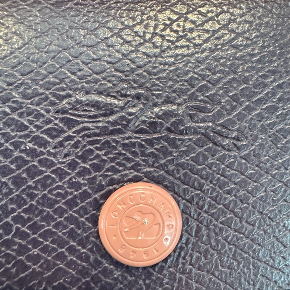 Authentic Longchamp Deep Purple Tote with Signature Leather Trim - Picture 11 of 15